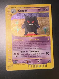 Pokemon Card- Gengar-Expedition-Holo-13/165-Rare-NoCrystal-ENG-Very Played - Image 1