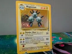 Pokemon Card Magneton Base Set 2 Holo Rare 9/130 Near Mint - Image 1