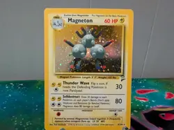 Pokemon Card Magneton Base Set 2 Holo Rare 9/130 Near Mint - Image 4