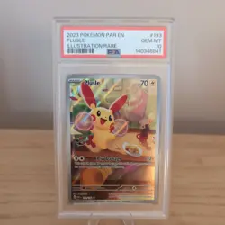 PSA 10 Plusle 193/182 Paradox Rift Holo Illustration Rare Pokemon TCG Card 2023 - Image 1