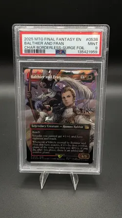 MTG Balthier and Fran (0538) (Borderless) (Surge Foil) Final Fantasy PSA 9 - Image 1