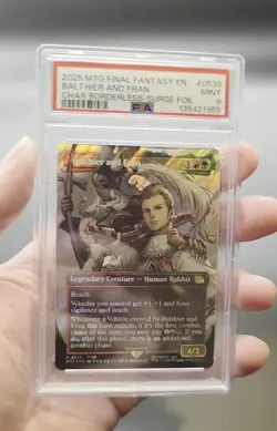 MTG Balthier and Fran (0538) (Borderless) (Surge Foil) Final Fantasy PSA 9 - Image 2