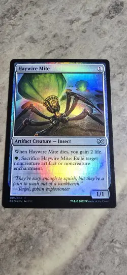 Haywire Mite The Brothers' War Foil Artifact Creature Uncommon MTG NM - Image 1