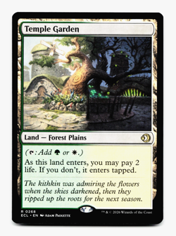 Temple Garden [Lorwyn Eclipsed] Magic MTG ECL 0268 - Shock Land 🌳⚪ - Image 1