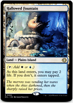 Hallowed Fountain [Lorwyn Eclipsed] Magic MTG ECL 0265 - Shock Land ⚪💧 - Image 3