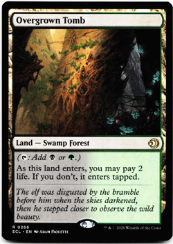 Overgrown Tomb [Lorwyn Eclipsed] Magic MTG ECL 0266 - Shock Land 💀🌳 - Image 3