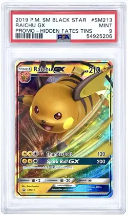 LOT OF (2) POKEMON TCG PIKACHU V 061 RAICHU GX SM213 BLACK STAR PROMO PSA 9 - Image 3