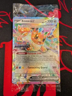 Eevee EX 075/131 Pokemon Prismatic Evolutions STAMPED Surprise Box Promo Sealed - Image 1