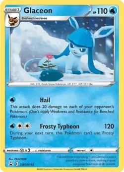 LP Pokemon Glaceon - SWSH192 - SWSH Black Star Promos Lightly Played SWSH Black - Image 1