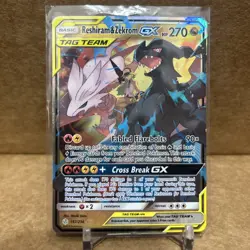 Pokemon TCG Reshiram & Zekrom GX 157/236 Cosmic Eclipse Ultra Rare Tag Team 2019 - Image 1