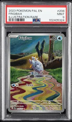 2023 POKEMON PAL EN-PALDEA EVOLVED ILLUSTRATION RARE #208 FRIGIBAX PSA 9 - Image 1