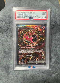 2025 POKEMON MEP EN-ME BLACK STAR PROMO #024 ORICORIO EX PSA 9 - Image 1