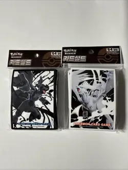 Zekrom N Reshiram 128 Sleeves Japanese Pokemon Center Exclusive Deck Shield TK32 - Image 1