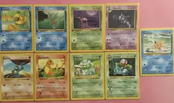 Vintage Lot 4 Shadowless Base Set, 3 1st Edition and 2 Base Set Pokemon Tcg Mp - Image 1