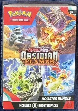 Obsidian Flames Booster Bundle 6 Packs Scarlet & Violet Pokemon TCG *SEALED/NEW* - Image 1