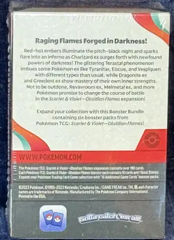 Obsidian Flames Booster Bundle 6 Packs Scarlet & Violet Pokemon TCG *SEALED/NEW* - Image 2