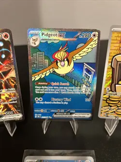 Pokemon Cards Holo Full Art Mixed Card Lot Pidgeot Volcano Dugtrio Gimmighoul - Image 3