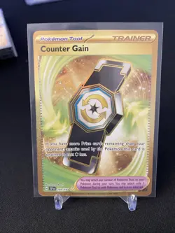 Pokemon Counter Gain Hyper Rare Sv08: Surging Sparks Holo Card 249/191 - Image 1