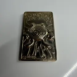 Pokemon Poliwhirl #61 23K Gold Plated Trading Card 1999 Burger King Promo - Image 1