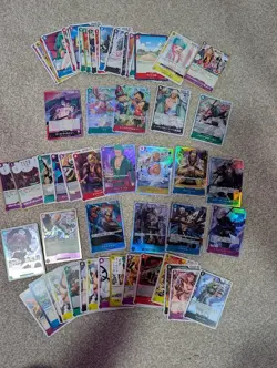One Piece TCG Japanese Bulk Lot OP13 OP09 SRs WB Zoro Luffy Sabo Ace 55 Cards - Image 1