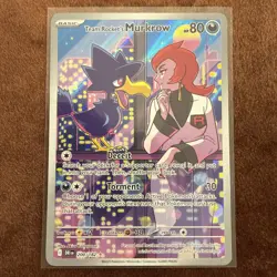 Pokemon TCG Card Team Rocket's Murkrow 200/182 Destined Rivals Illustration - NM - Image 1