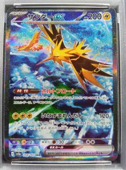 PSA 8 Zapdos ex 204/165 SAR Scarlet & Violet Pokemon Card 151 Japanese 2023 - Image 2