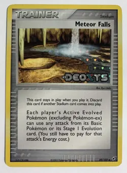 Meteor Falls 89/107 2005 EX Deoxys Pokemon Card TCG Reverse Holo Stamped - Mp - Image 1