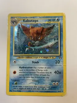 Pokemon Card Kabutops Neo Discovery Holo 6/75 Unlimited Rare - Image 1
