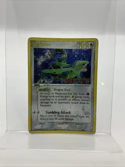 Pokemon Card TCG - Rayquaza ex Deoxys 22/107 Reverse Holo STAMPED (2005) DMG/HP - Image 1