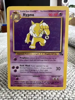 Hypno Fossil Set 23/62 Near Mint - Mint Rare Non Holo Pokemon Card 1999 - Image 1