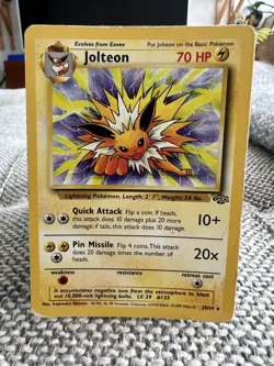 Jolteon Jungle Set 20/64 Very Good Rare Non Holo Pokemon Card 1999 - Image 1