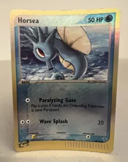Horsea EX Dragon 58/97 Reverse Holo Pokemon Card 2003 Very Good - Image 1