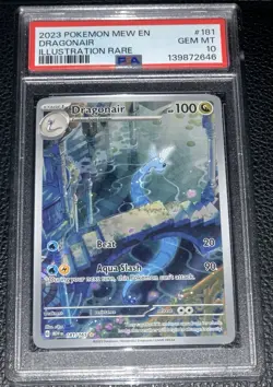 PSA 10 GEM MINT Dragonair Pokemon Card 181/165 ⭐IR RARE⭐ Sv: 151 🔥 - Image 1