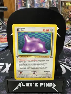 Pokemon Card - Ditto Fossil 18/62 Rare 1st Edition - Image 1