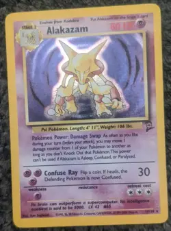 Alakazam Base Set 2 Pokemon Card 1999 WOTC LP Vintage Psychic - Image 1
