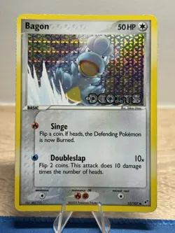 Bagon Reverse Holo Foil Card 52/107 EX Deoxys Stamped Pokemon 2005 Vintage LP - Image 1