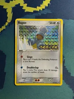 Bagon Reverse Holo Foil Card 52/107 EX Deoxys Stamped Pokemon 2005 Vintage LP - Image 2