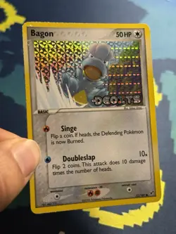 Bagon Reverse Holo Foil Card 52/107 EX Deoxys Stamped Pokemon 2005 Vintage LP - Image 3