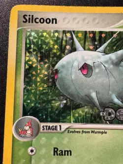 Silcoon 46/107 EX Deoxys Pokemon Card Stamped Reverse Holo Foil Rare HP - Image 3