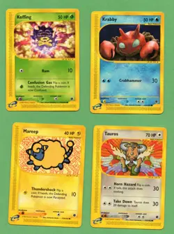 2002 Pokemon Expedition 21 Cards ft. Vileplume Flaaffy Caterpie Tauros Totodile - Image 2