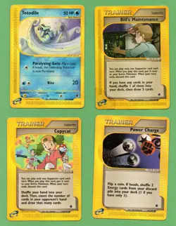 2002 Pokemon Expedition 21 Cards ft. Vileplume Flaaffy Caterpie Tauros Totodile - Image 3