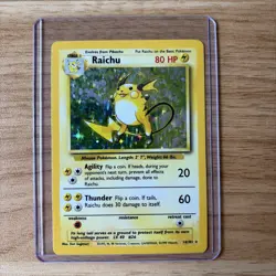 Pokemon Raichu Holo Card 14/102 TCG Base Set - Image 1