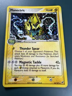 Manectric 38/107 Deoxys Stamped Stamp Reverse Holo Pokemon TCG Card 2005 - Image 5
