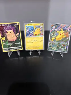 Pikachu Lot 3 Cards Pokemon Pikachu Celebrations/ World Champions - Image 1