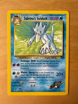 Sabrina’s Golduck 30/132 Pokemon Gym Challenge Rare Card Excellent Condition - Image 1