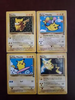 Vintage Pikachu Black Star Promo Lot of 4 Pokemon Card WOTC - Image 1