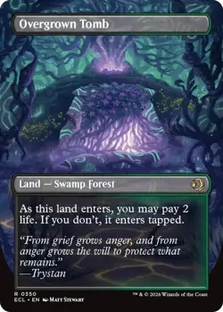 Overgrown Tomb (Borderless) Lorwyn Eclipsed ECL 0350 Regular MTG Near Mint NM - Image 2