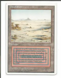 Desolation FWB Foreign White Bordered Badlands VF Magic Revised French MtG 1994 - Image 1