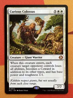 Magic MTG - Curious Colossus - Mythic (0012) Lorwyn Eclipsed NM - Image 1
