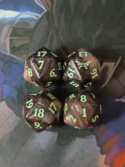 Spindown Life D20 Set of 4 - Glow in the Dark | Duskmourn | NM | MTG - Image 1